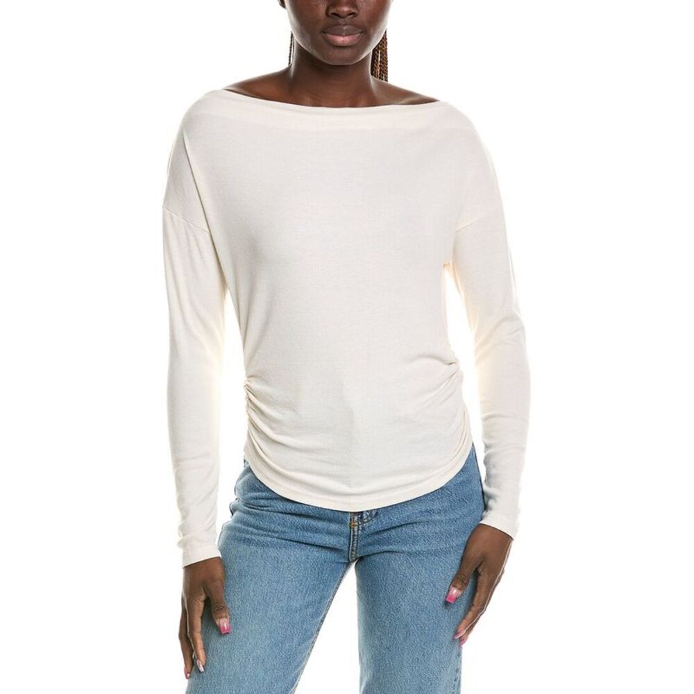 Michael Stars Womens Deanna Off Shoulder Top, White